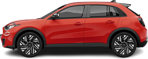 Side view photo of Fiat 600e (2023-…) on transparent background