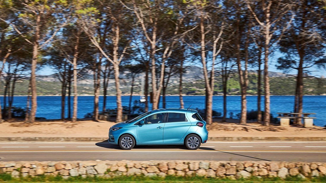 Renault Zoe Z.E. 50 R135 (2019-2024) side profile, silhouette, doors, wheels, exterior