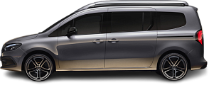 Side view photo of Mercedes EQT 200 Standard (2023-…) on transparent background