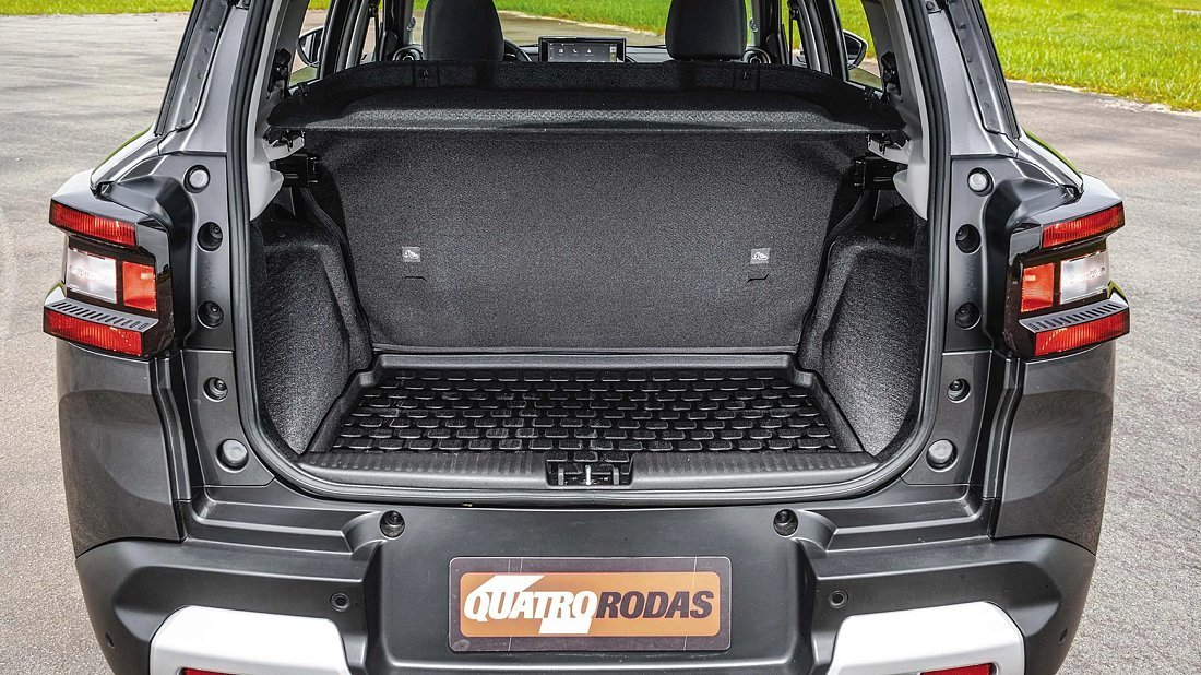 Citroën e-C3 Aircross (2024-…) trunk, boot, seats up, seats upright, cargo space, cargo volume, cargo capacity, storage