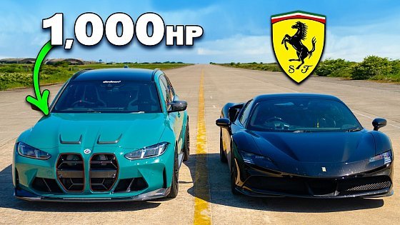 Video: Can a 1,000hp BMW M3 beat a Ferrari SF90?
