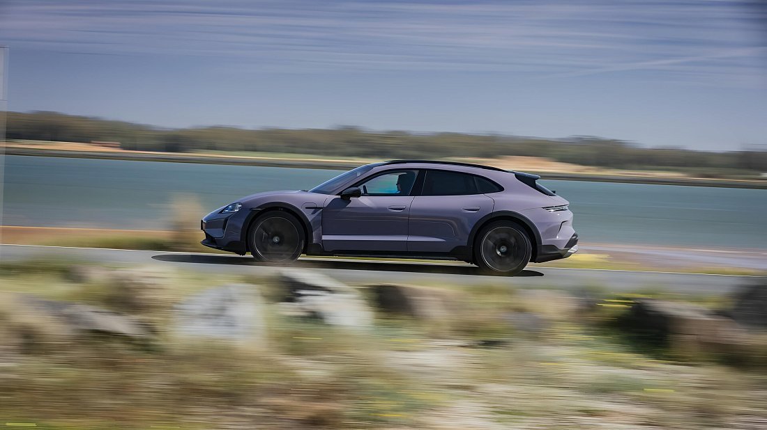 Porsche Taycan Turbo Cross Turismo (2024-…) side profile, silhouette, doors, wheels, exterior