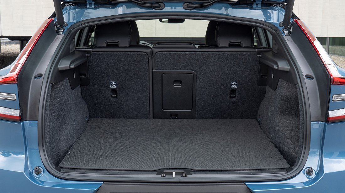 Volvo C40 Recharge (EC40) Twin Motor (2022-...) trunk photo, boot, seats up, seats upright, cargo space, cargo volume, cargo capacity, storage