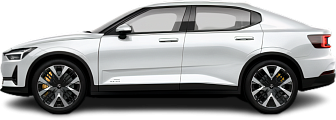 Side view photo of Polestar 2 Long Range Single Motor (2023-…) on transparent background