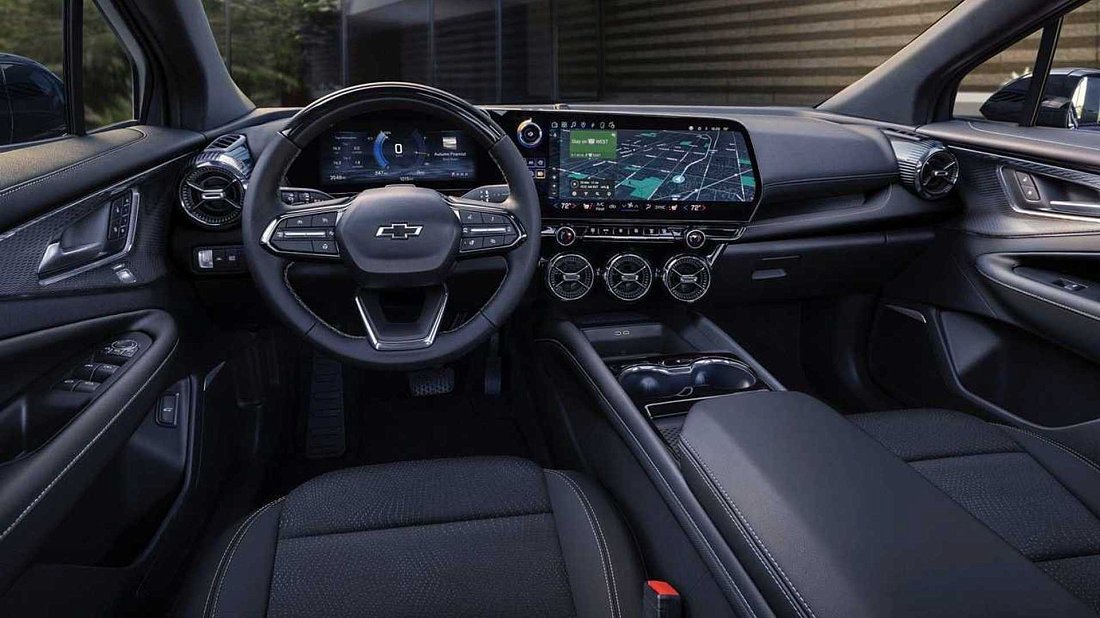 Chevrolet Blazer EV RWD (2023-…) interior, front seat, driver seat, dashboard, steering wheel, infotainment, cockpit