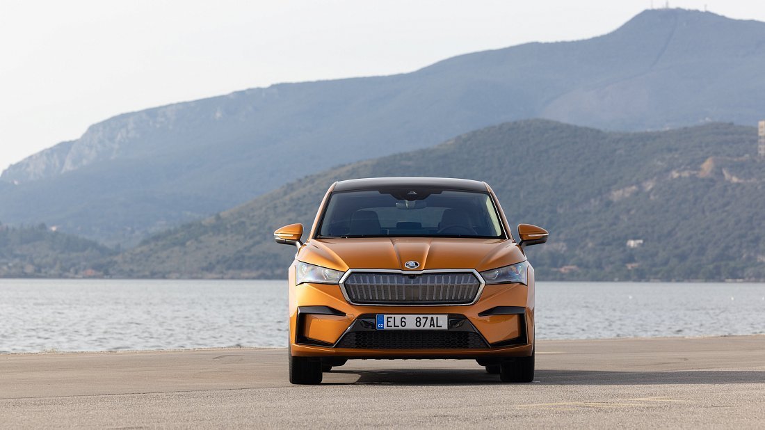 Škoda Enyaq Coupe 85 (2023-2025) front fascia, grille, headlights, bumper, exterior