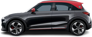Side view photo of Smart #1 Brabus (2023-…) on transparent background