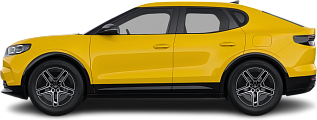 Side view photo of Ford Capri EV Extended Range RWD (2024-…) on transparent background