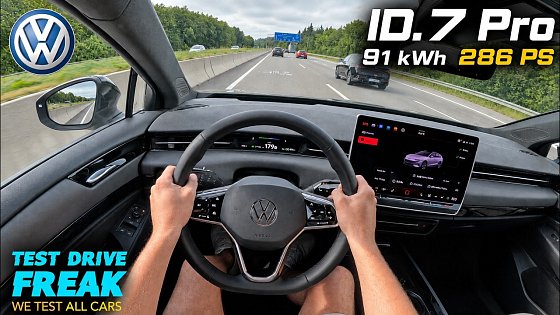 Video: 2026 VW ID.7 Pro 91 kWh 286 PS TOP SPEED POV Drive on AUTOBAHN No Speed Limit