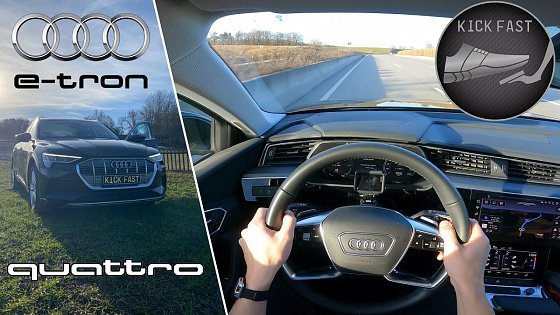 Video: Audi E-tron 50 Quattro | 2020 | on german autobahn | 313 HP