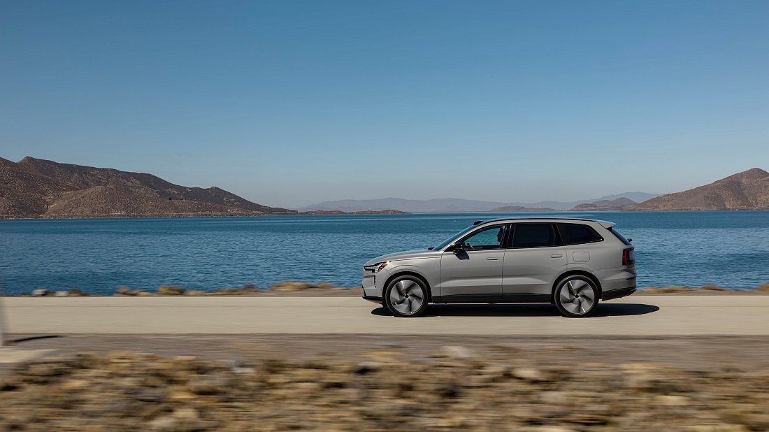 Volvo EX90 Single Motor (2024-…) side profile, silhouette, doors, wheels, exterior