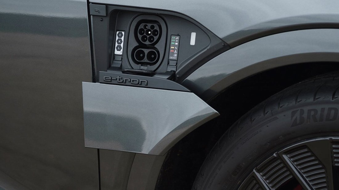 Audi Q8 Sportback e-tron 55 quattro (2022-…) charge port Europe, charging, inlet, plug, connector