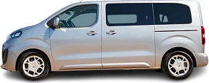 Side view photo of Citroën e-SpaceTourer XS 50 kWh (2020-2021) on transparent background