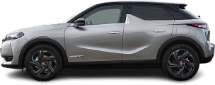 Side view photo of DS 3 Crossback E-Tense (2020-2022) on transparent background