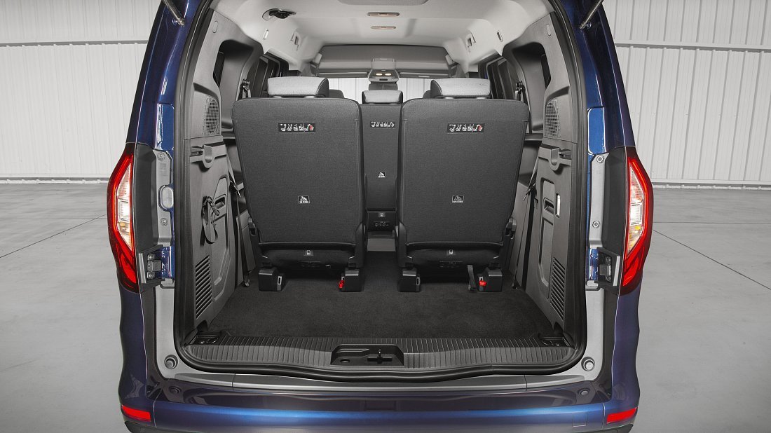 Renault Grand Kangoo E-Tech Electric (2024-…) trunk photo, boot, seats up, seats upright, cargo space, cargo volume, cargo capacity, storage