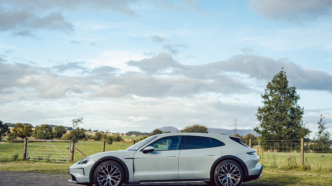Porsche Taycan 4 Cross Turismo (2024-…) side profile, silhouette, doors, wheels, exterior