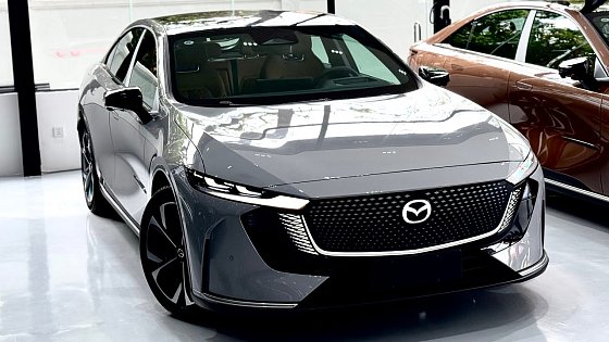 Video: 2025 New Mazda EZ-6 - Luxury EV Sedan Feature | Moon Gray Color