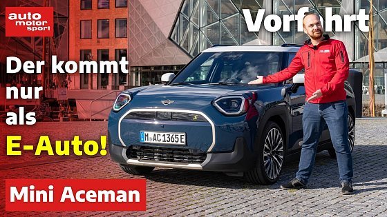 Video: Mini Aceman: Wie passt der Elektro-Kleinwagen zur Marke? | auto motor und sport