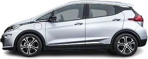 Side view photo of Opel Ampera-e Gen 1 (2016-2021) on transparent background